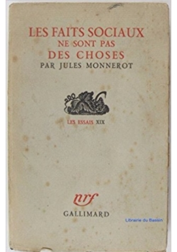 Les Faits Sociaux Des Choses XIX