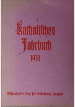Katolische Jahrbuch, 1931 r.