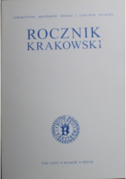 Rocznik Krakowski tom LXXIV