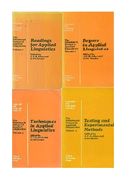 The Edinburgh Course in Applied Linguistics, volume 1-4