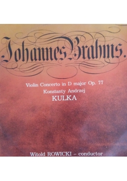 Brahms Violin Concerto in D major op77  płyta winylowa