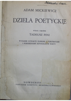 Dzieła poetyckie 1933 r