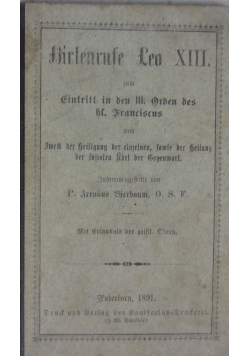 Hirtenruse Leo XIII, 1891 r.