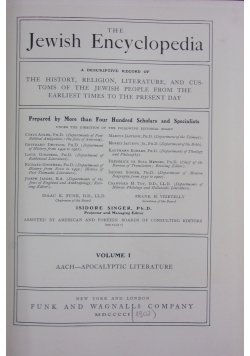 The Jewish Encyclopedia,1902r.