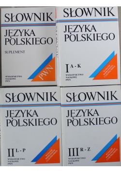 Słownik Języka Polskiego 3 tomy + suplement