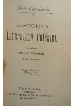 Historya Literatury Polskiej Tom IV