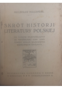 Skrót historji literatury polskiej