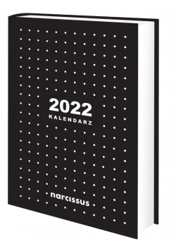 Kalendarz 2022 A5 dzienny czarny NARCISSUS