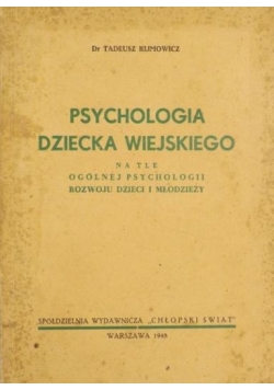 Psychologia dziecka wiejskiego, 1948 r.
