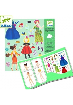 Zestaw naklejek i papierowych lalek - Moda