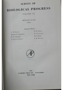Survey of Biological Progress volume 11