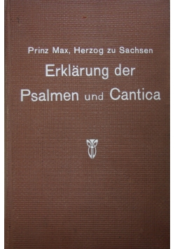 Erklarung der Psalmen und Cantica, 1914 r.