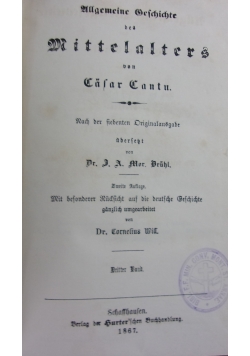 Allgemeine Geschichte des Mittelalters, tom 7, 1867r.