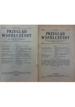 Przegląd współczesny, zestaw 2 książek,1924 r.