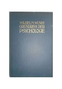 Grundriss der psychologie