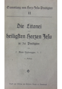 Die Litanei heiligsten herzen Jesu, 1922 r.