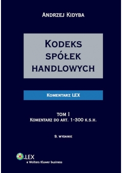 Kodeks spółek handlowych Komentarz Tom 1/2