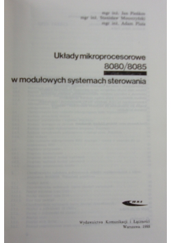 Układy mikroprocesorowe 8080/8085 w modułowych systemach sterowania