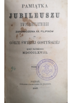 Pamiątka jubileuszu dwuchsetletniego Tom I 1869 r.