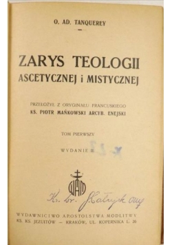 Zarys teologii ascetycznej i mistycznej, 1948 r.