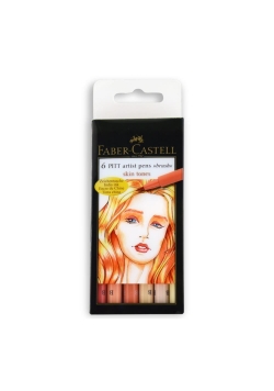 Pisaki Pitt artist pen skin 6 kolorów FABER CASTEL