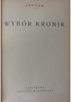 Wybór kronik