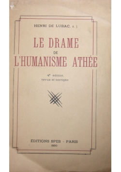 Le Drame de L Humanisme Athee,1950r.