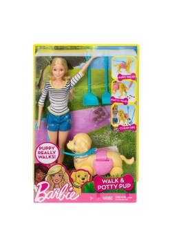 Barbie. Spacer z pieskiem czyścioszkiem