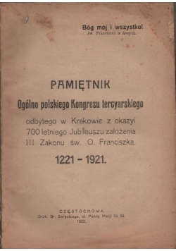 Pamiętnik, 1922 r.