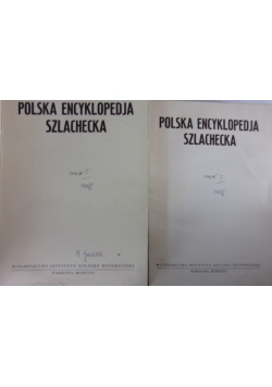 Polska Encyklopedia Szlachecka  ,Tom I,III