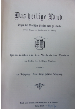 Das heilige Land, 1905 r.