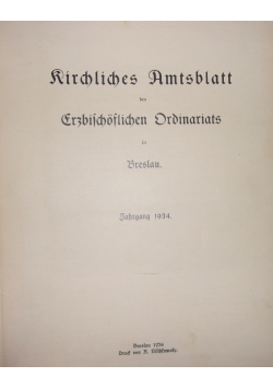 Kirchlichen Amtsblatt, 1932r.