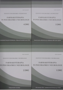 Farmakoterapia w psychiatrii i neurologii, zeszyt 1-4