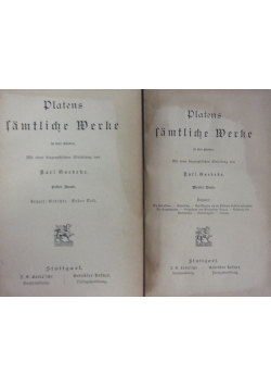 Platens samtliche Werke,Tom I,II,1900r.
