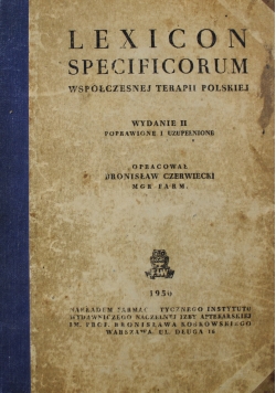 Lexicon Specificorum 1950 r