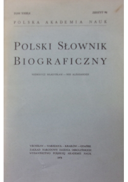 Polski słownik biograficzny, zeszyt 96