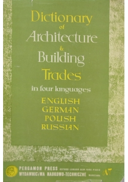 Dictionary of Architecture & Building Trades in four languages