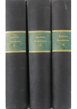 Analecta Franciscana 3 tomy ok 1906 r.