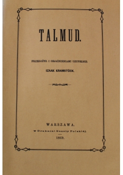 Talmud reprint z 1869 r.