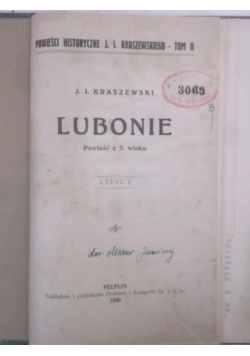 Lubonie, Tom I, 1930 r.