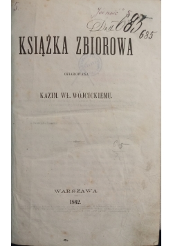 Książka Zbiorowa,1862 r.