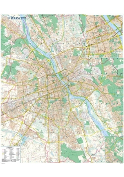 Warszawa. Mapa ścienna 1:26 000