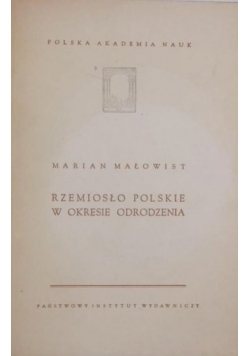 Rzemiosło polskie w okresie Odrodzenia
