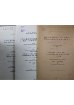 Atlas rozmieszczenia roślin zarodnikowych w Polsce 3 zeszyty