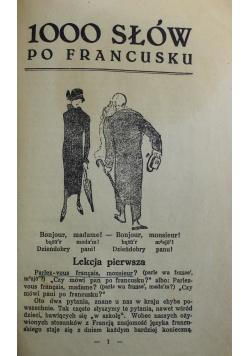 1000 słów po francusku 1930 r