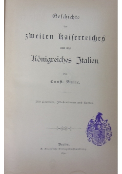 Geschichte des Zweiten Kaiserreiches und des Konigreiches Italien. 1890 r.