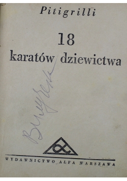 18 karatów dziewictwa 1930 r