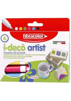 Mazaki I-deco Artist 6 kol. FIBRACOLOR