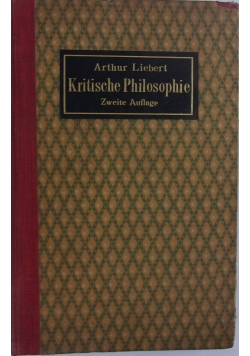 Kritische Philosophie, 1923 r.