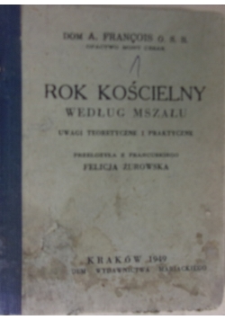 Rok kościelny według mszału, 1949 r.